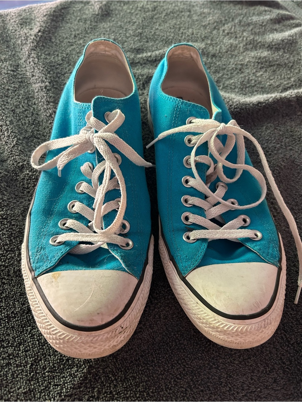 Converse Turquoise Blue Low Top Canvas Sneakers